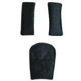 Harness Pad Set - Black Suedette